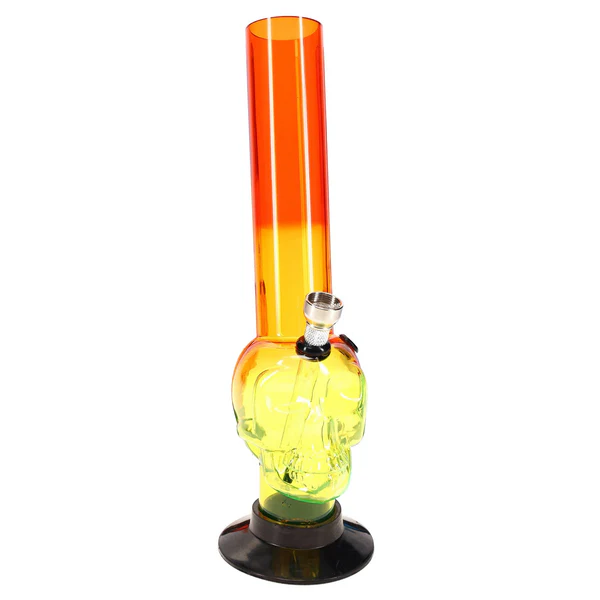 tri color pop acrylic bong